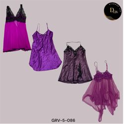 Purple Satin Slip Dress – Y2K Vintage Glam Look (G..