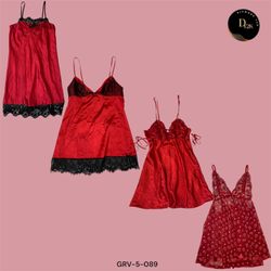 Vintage Y2K Red Satin Slip Dress – Sexy & Chic (GR..
