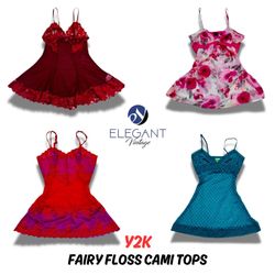 Y2K Fairy Floss Cami Tops - 11 Stück - EV0361