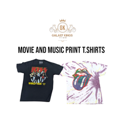 Movie And Music Print T.shirts