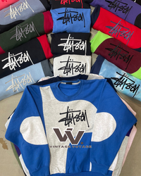 Stüssy rework style Crewneck sweatshirts..