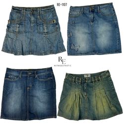 Gonne Mini in Jeans Stile Y2K Retro (RE-1107)