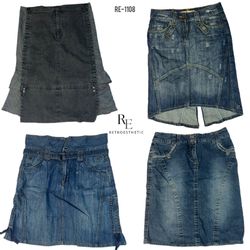 Y2K Britney Ära Denim Midi-Röcke (RE-1108)