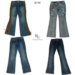Y2K Einzigartiger Retro-Stil Denim Jeans (RE-1110)