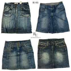 Y2K Britney Ära Denim Midi Röcke (RE-1113)