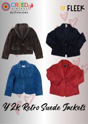 IQ0004 Y2k Retro Suede Jackets - 10 Pieces