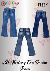 IQ0007 Y2k Britney Era Jeans de Denim - 13 Peças