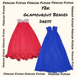 FF-918 y2k Glamorous top beaded party dress