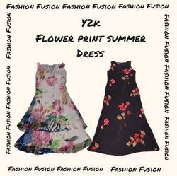 FF-919 Y2k Flower print summer dress