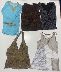 Y2K Poly Blouses 10 Pcs