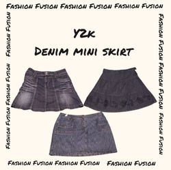 Jupes mini en denim FF-927 Y2k