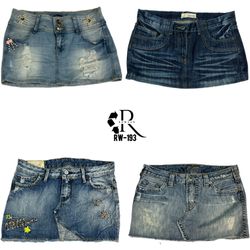 Y2K IT Girl Gonne Mini in Denim (RW-193)