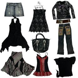 Y2K All Black Rave Starter Pack (RE-1117)
