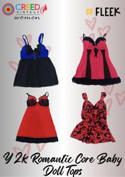 IQ0016 Y2k Romantischer Core Baby Doll Tops - 10 S..
