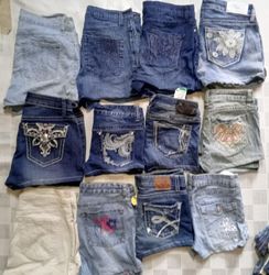 SILBER UND ANDERE MIXMARKEN MINI MICRO SHORTS (MR5..