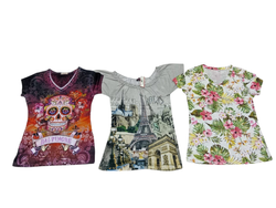 T-shirts imprimés pour femmes - 12 pièces - 15/5/2..