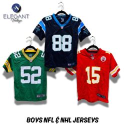 Boys NFL & NHL Jerseys - 50 pieces