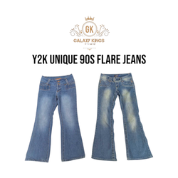 Y2k 90s Unique Flare Jeans