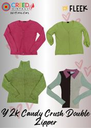 IQ0024 Y2k Candy Crush Double Zipper - 10 pièces