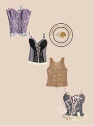 Cottage et victorien beaucoup Y2k Mix Corset S-111..