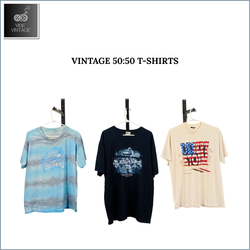 ヴィンテージ 50:50 Tシャツ - 10枚 (バンドル3)