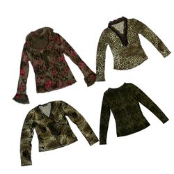 Y2K Rare X Animal Printed Mesh Tops