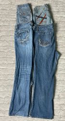 Jeans svasati con strass Y2K