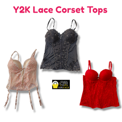 Y2K Lace Corset Tops👙