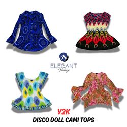 Y2K Disco Doll Tops - 12 pieces - EV0370