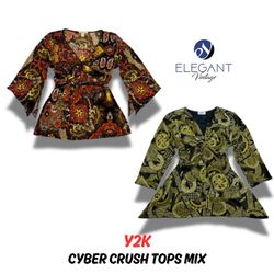 Y2K Cyber Crush Tops Mix - 12 Stück - EV0372