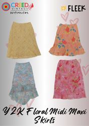 IQ0027 Y2K Floral Midi Maxi Skirts - 10 Pieces