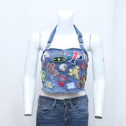 CV0090 Rework Denim Patch Blouse - 20 Pcs
