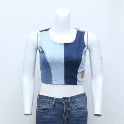 CV0091 Rework Denim Two Tone Vest - 20 Pcs