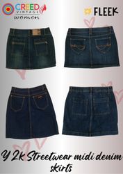 IQ0038 Jupes en denim midi Y2k Streetwear - 10 piè..