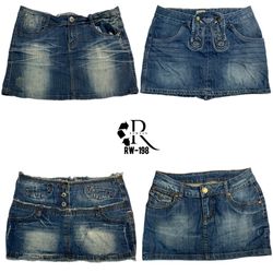 Y2K Unique IT Girl Denim Mini Skirts (RW-198)