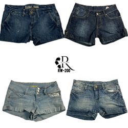 Y2K Retro Style Denim Mini Shorts (RW-200)