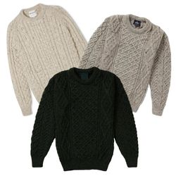 Woll-Fischerpullover (Zopfmuster, Vintage)