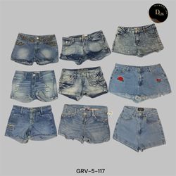 Shorts in denim a vita bassa Y2K – Vibrazioni da B..