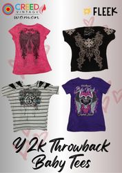 IQ0041 Y2k Throwback Baby Tees - 12 Pieces