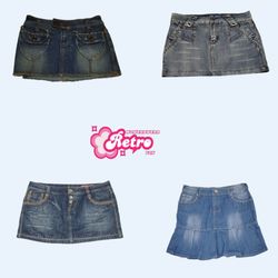 Y2k Paris Hilton Era Denim Micro Mini Skirts (May-..