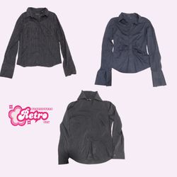Y2k Midinight Muse Button-up Shirts (May45)