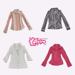 Y2k FairyCore Office Shirts (May-46)
