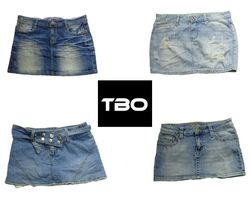 Denim mini skirts