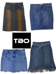 Denim midi skirts
