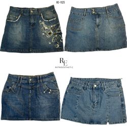 Y2K Britney Era Denim Mini Skirts (RE-1125)