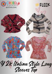 IQ0046 Y2k Italian Style Long Sleeves Top - 10 Pie..