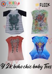 IQ0047 Y2k boho chic baby Tees
- 20 Pieces