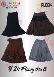 IQ0048 Y2k Flowy skirts - 10 Pieces