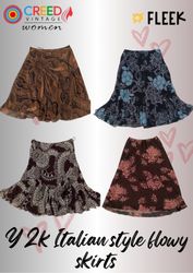 IQ0049 Y2k Italian style flowy skirts - 10 Pieces