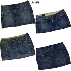 Y2K IT Girl Denim Micro Mini Skirts (AA-076)